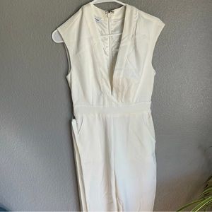 White Sleeveless Jumpsuit